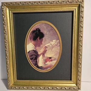 Framed and Matte 1872 Reproduction Print of "The Cradle" by Berthe Morisot